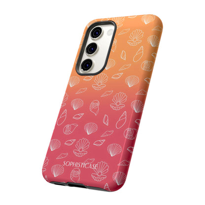 Seashell Society in Sunset Orange - iPhone Case, Samsung Galaxy Case, Google Pixel Case
