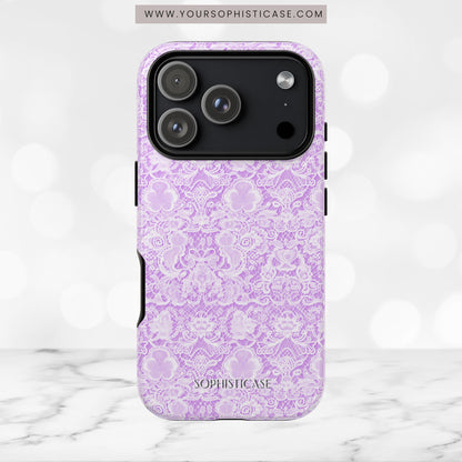 Luxe Lace in Purple - iPhone Case