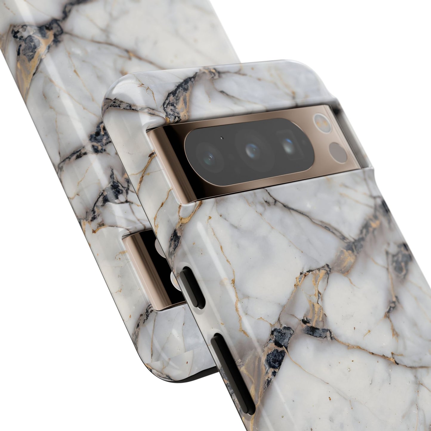 Marble Opulence in Cracked Beige - iPhone Case, Samsung Galaxy Case, Google Pixel Case