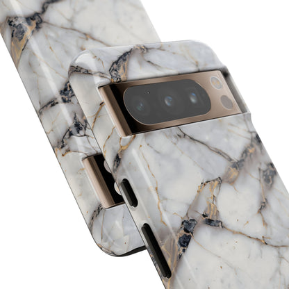 Marble Opulence in Cracked Beige - iPhone Case, Samsung Galaxy Case, Google Pixel Case