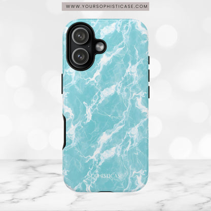 Marble Crush in Aqua - Tough Phone Case