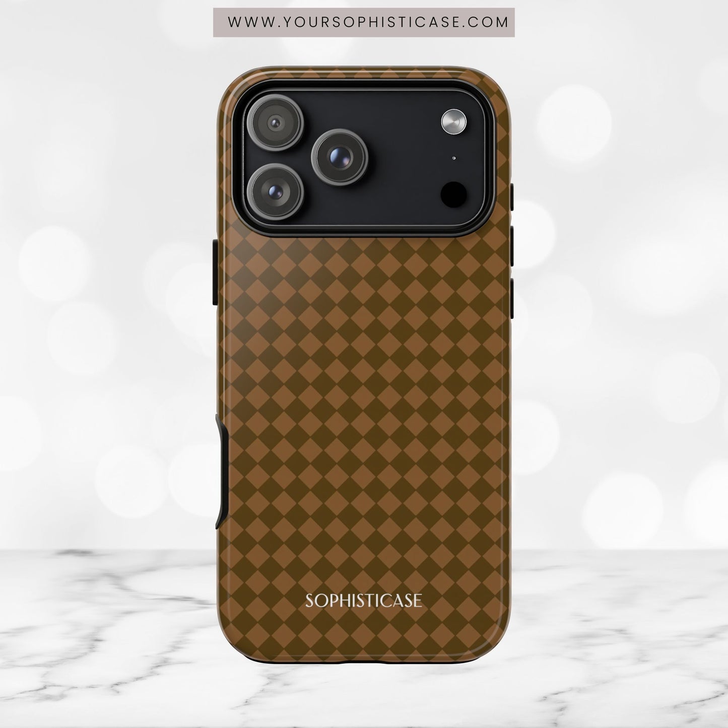 Diamond Diva in Deep Brown - iPhone Case