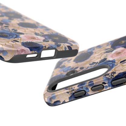 Royal Floral in Navy Blush - Tough Phone Case