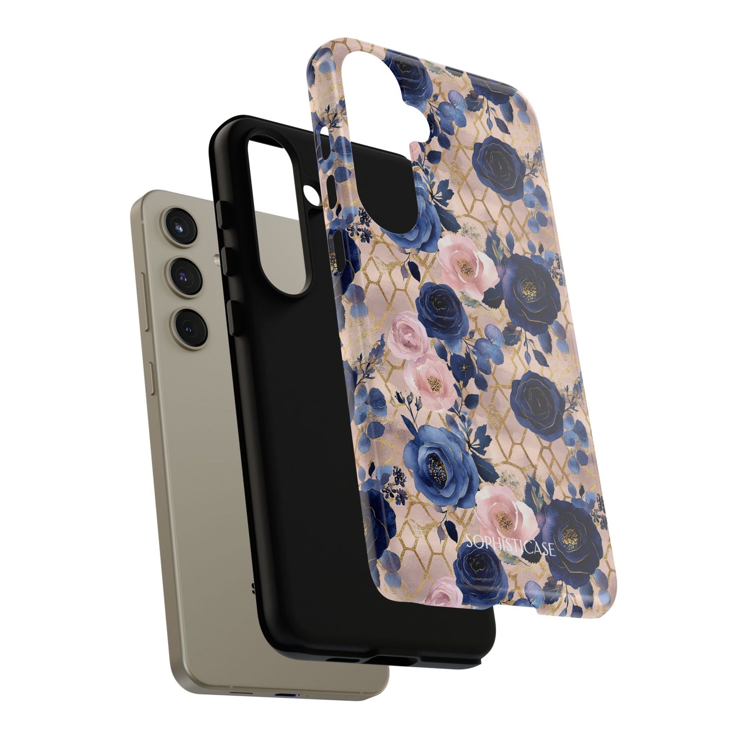Royal Floral in Navy Blush - Tough Phone Case