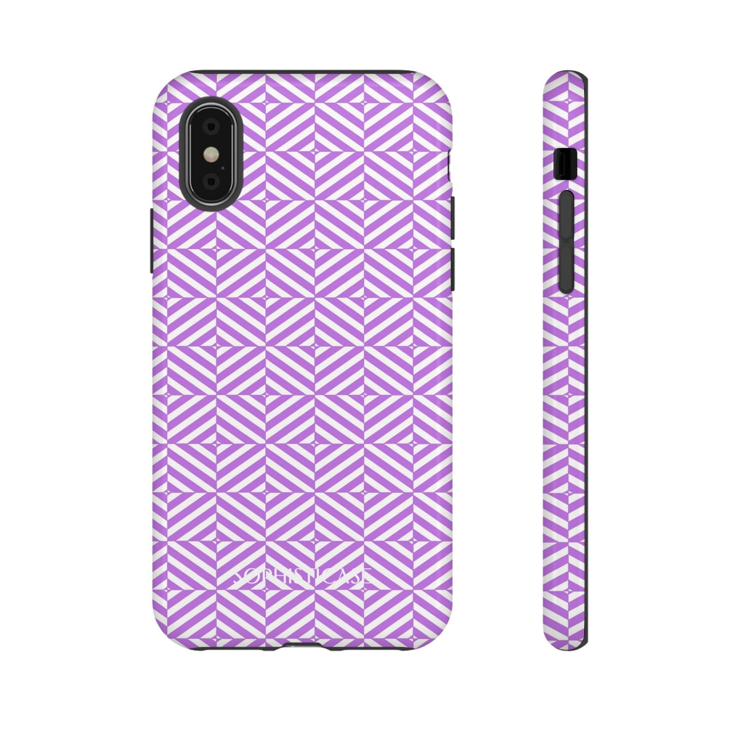 Illusions in Purple - Dual Layer Shockproof Phone Case for iPhone, Google Pixel and Samsung Galaxy