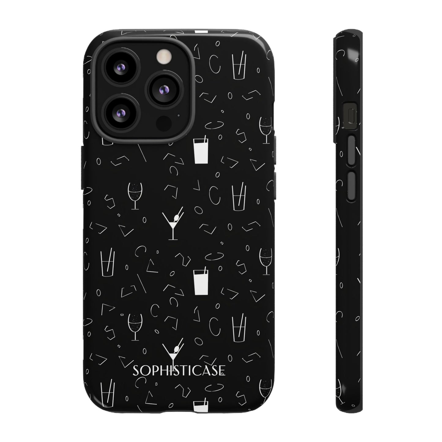 Cocktail Hour in Black - Tough Phone Case for iPhone