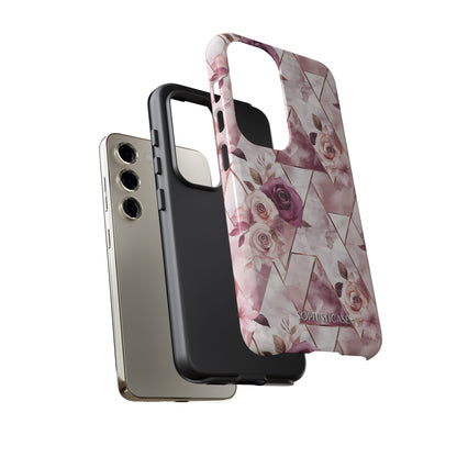 Royal Floral in Plum Chevron - Tough Phone Case