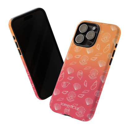 Seashell Society in Sunset Orange - iPhone Case, Samsung Galaxy Case, Google Pixel Case