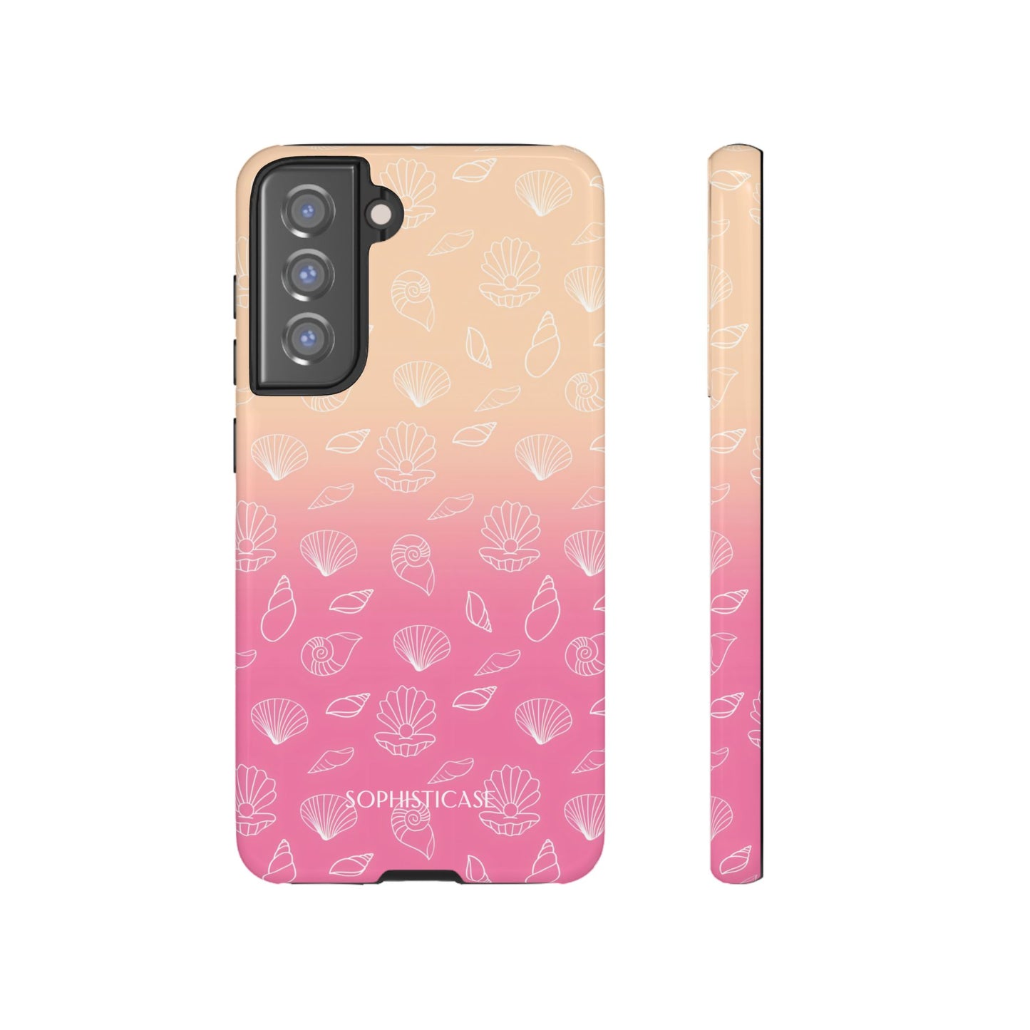 Seashell Society in Sandy Pink Sunset - iPhone Case, Samsung Galaxy Case, Google Pixel Case