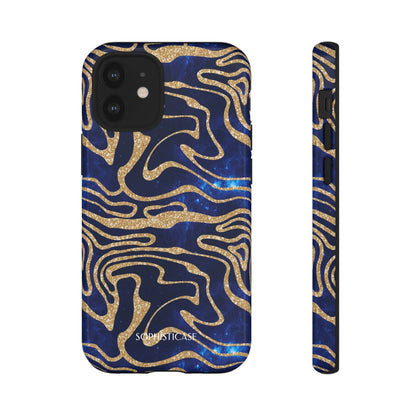 Cosmic Gold in Blue - iPhone Case, Samsung Galaxy Case, Google Pixel Case