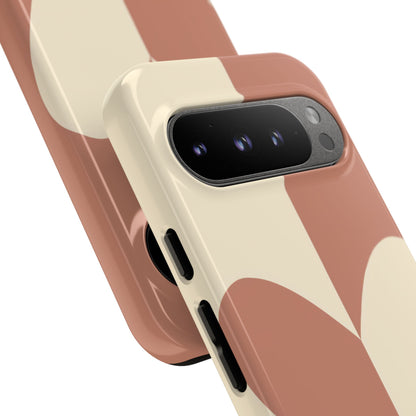 Be Mine in Brown and Cream - iPhone Case, Samsung Galaxy Case, Google Pixel Case