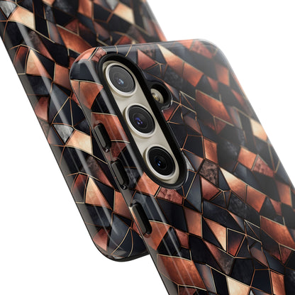 Rose' Runway in Noir Mosaic - Tough Phone Case