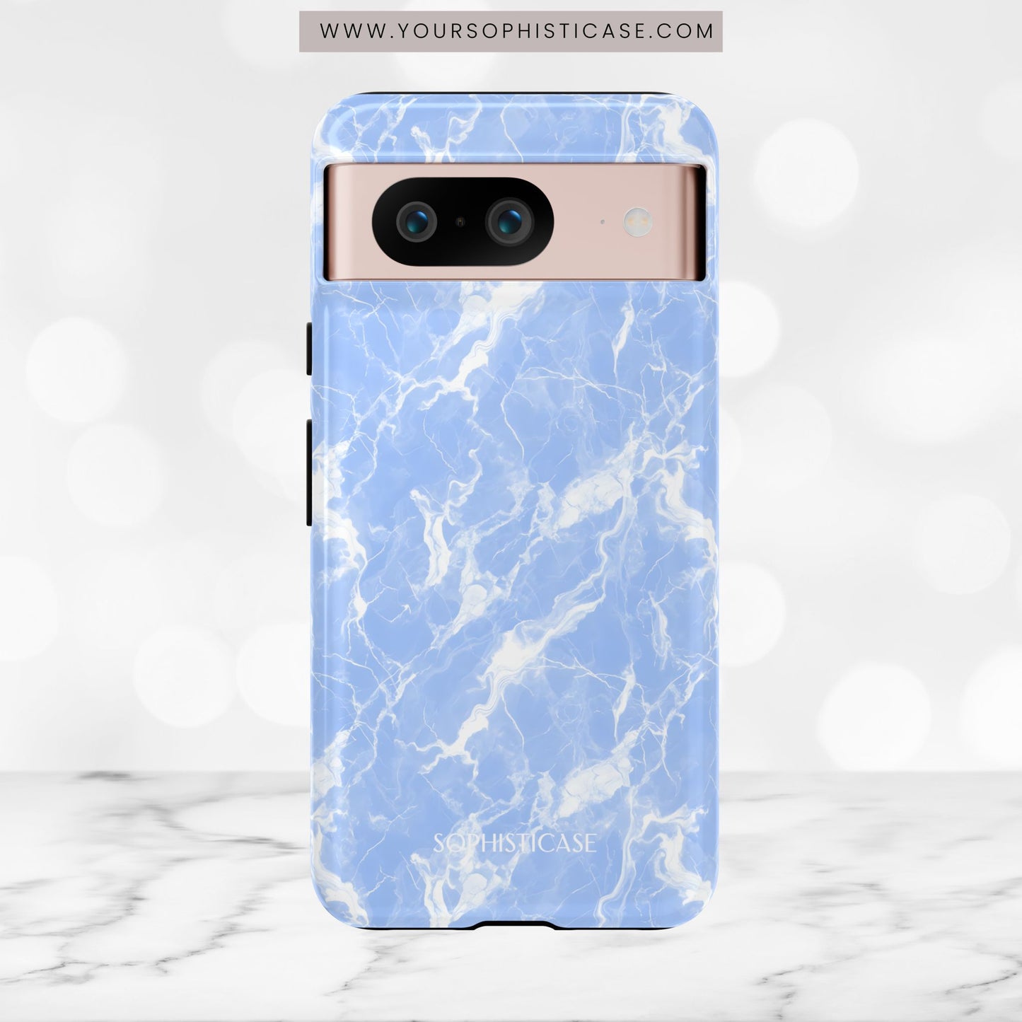 Marble Crush in Blue - Tough Phone Case
