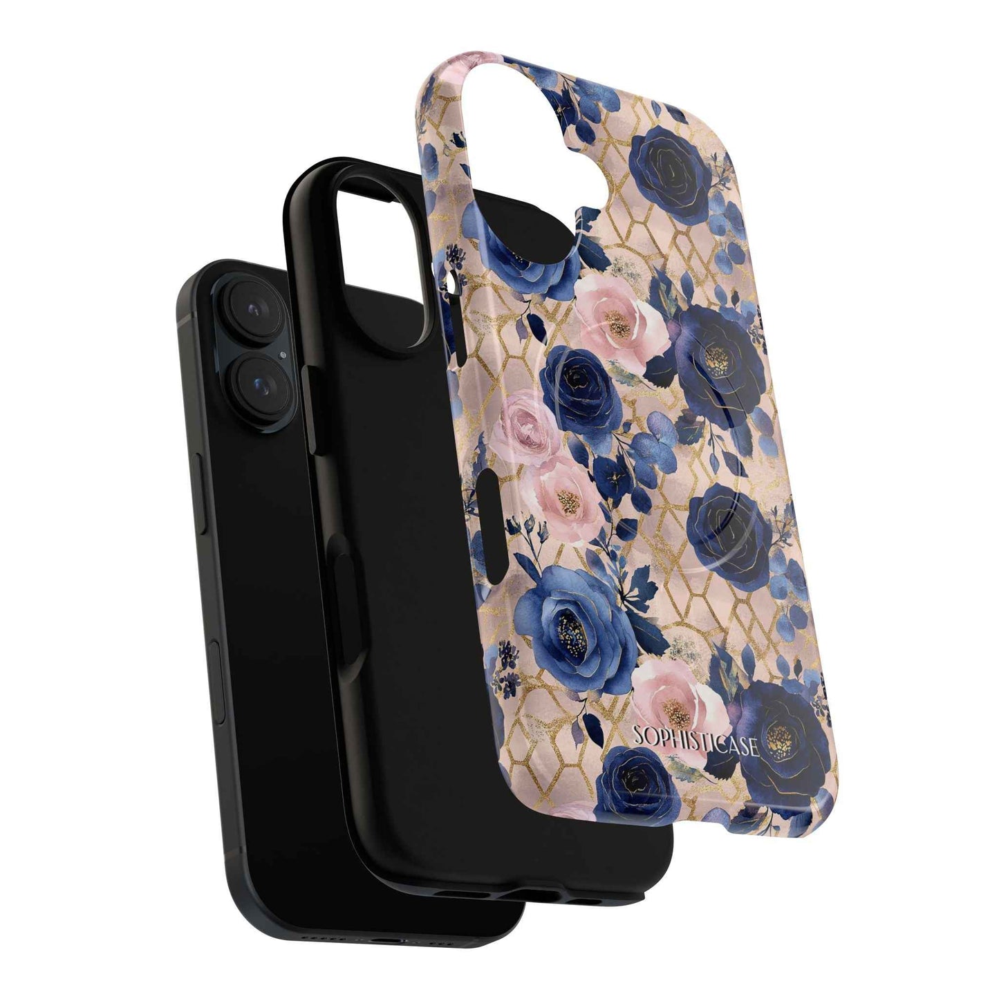 Royal Floral in Navy Blush - iPhone Magsafe Case