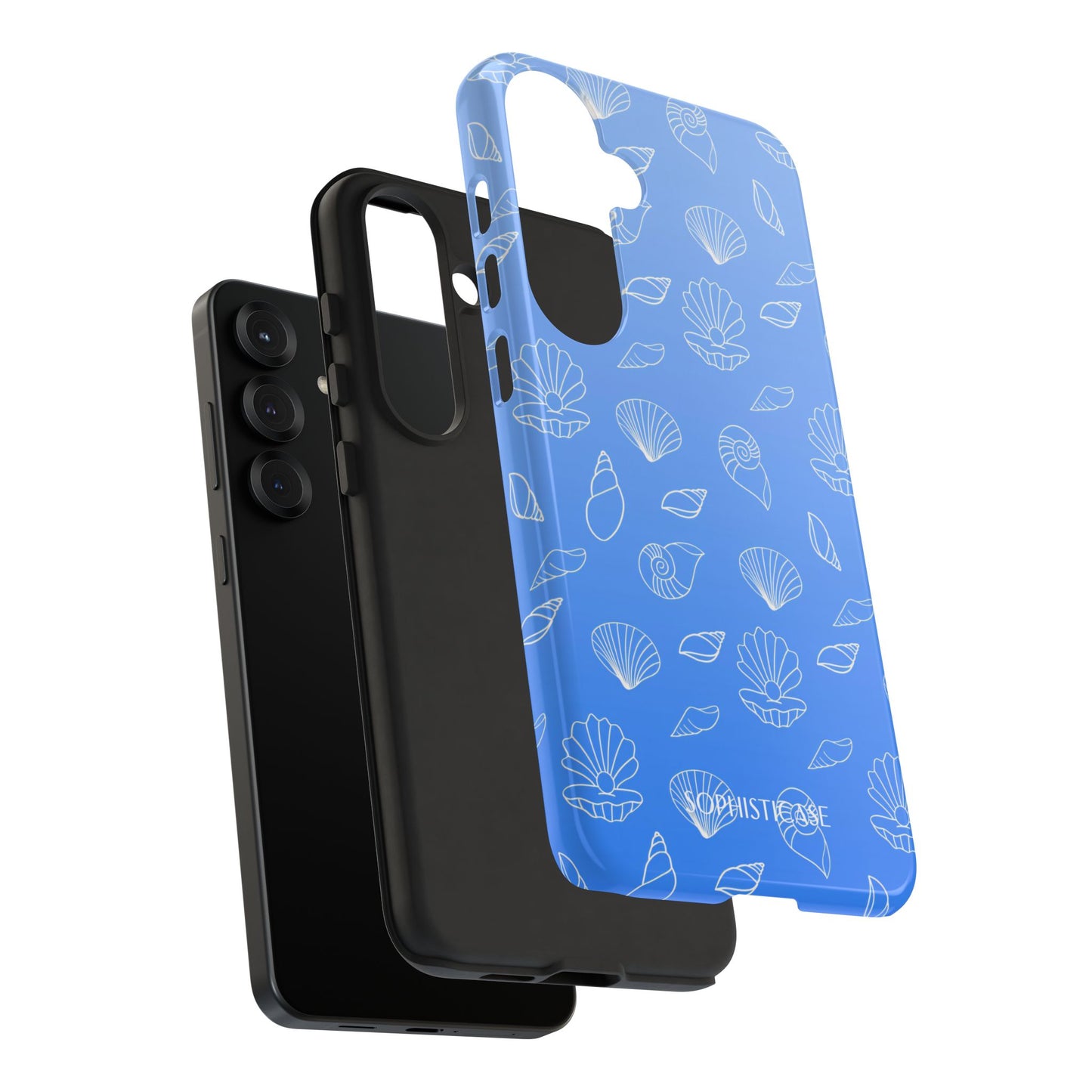 Seashell Society in Ocean Blue - iPhone Case, Samsung Galaxy Case, Google Pixel Case