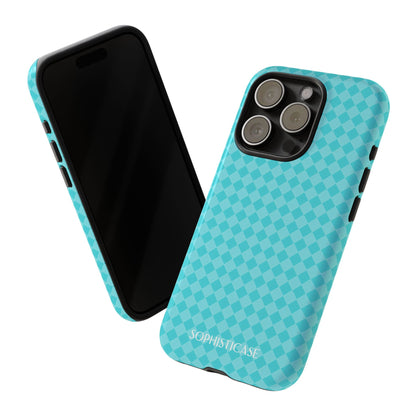 Diamond Diva in Aqua - Drop Proof Phone Case for iPhone