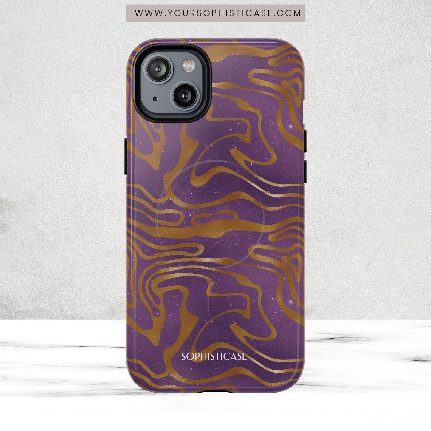 Cosmic Gold in Purple - iPhone Magsafe Case