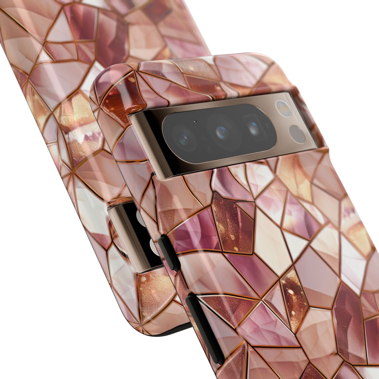 Rose' Runway in Champagne Mosaic - Tough Phone Case