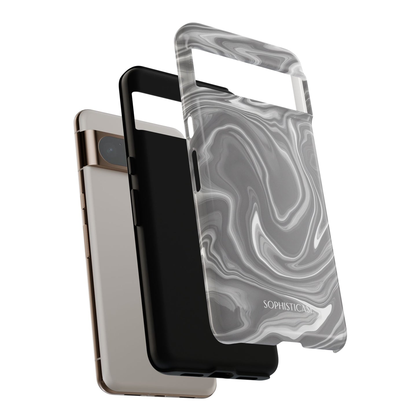 Liquid Dreams in Charcoal - Tough Phone Case