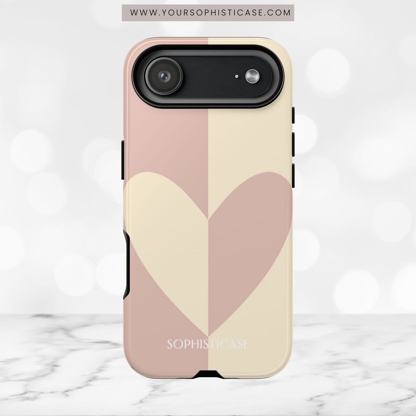 Be Mine in Brown and Beige - iPhone Case