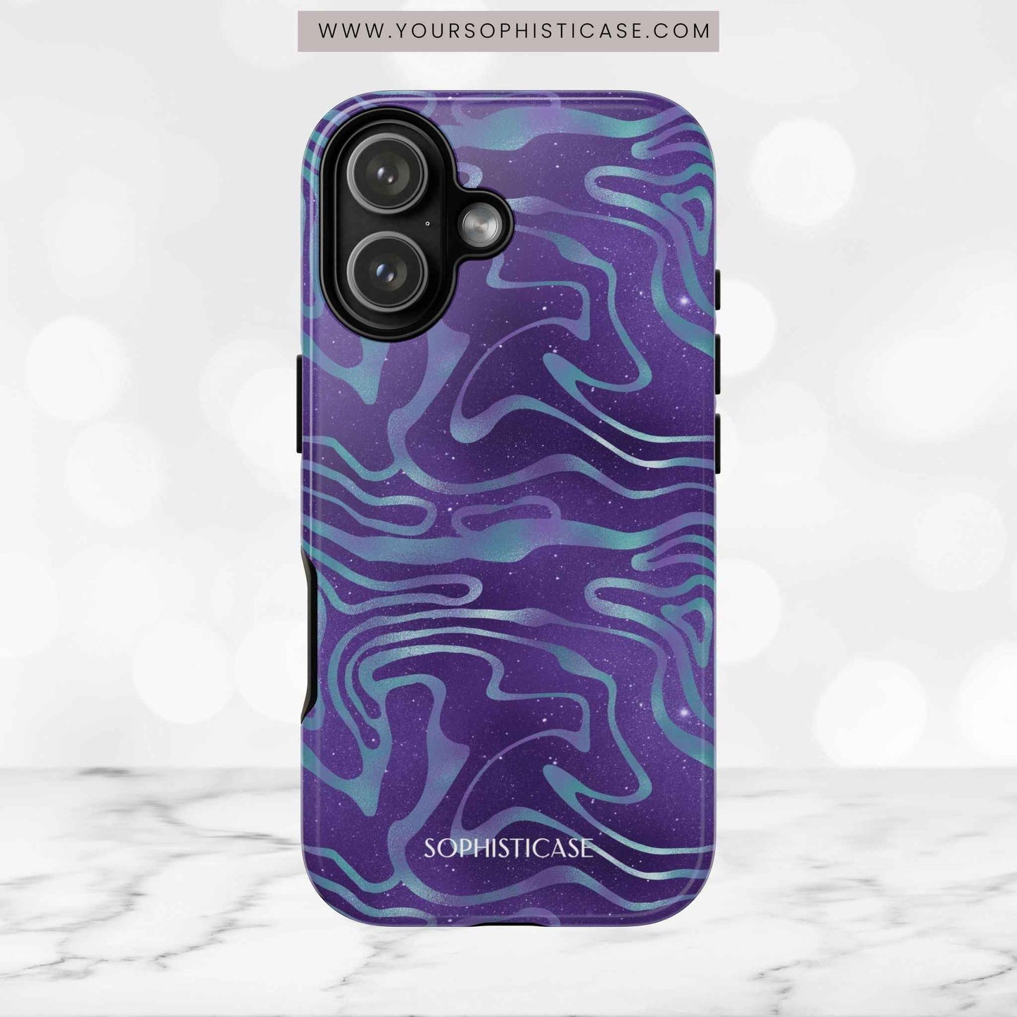 Cosmic Zebra in Blue & Purple - iPhone Case, Samsung Galaxy Case, Google Pixel Case