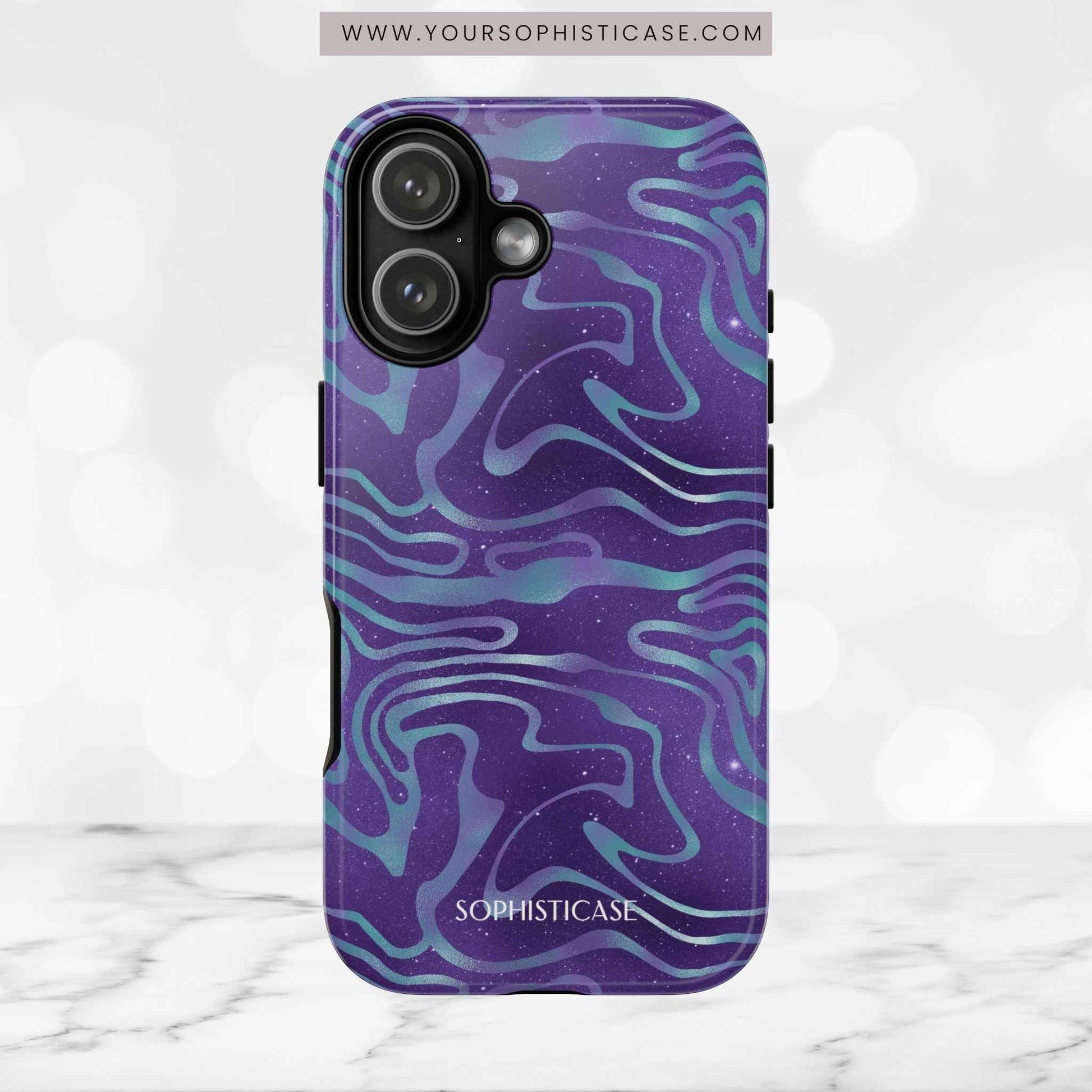 Cosmic Zebra in Blue & Purple - iPhone Case, Samsung Galaxy Case, Google Pixel Case