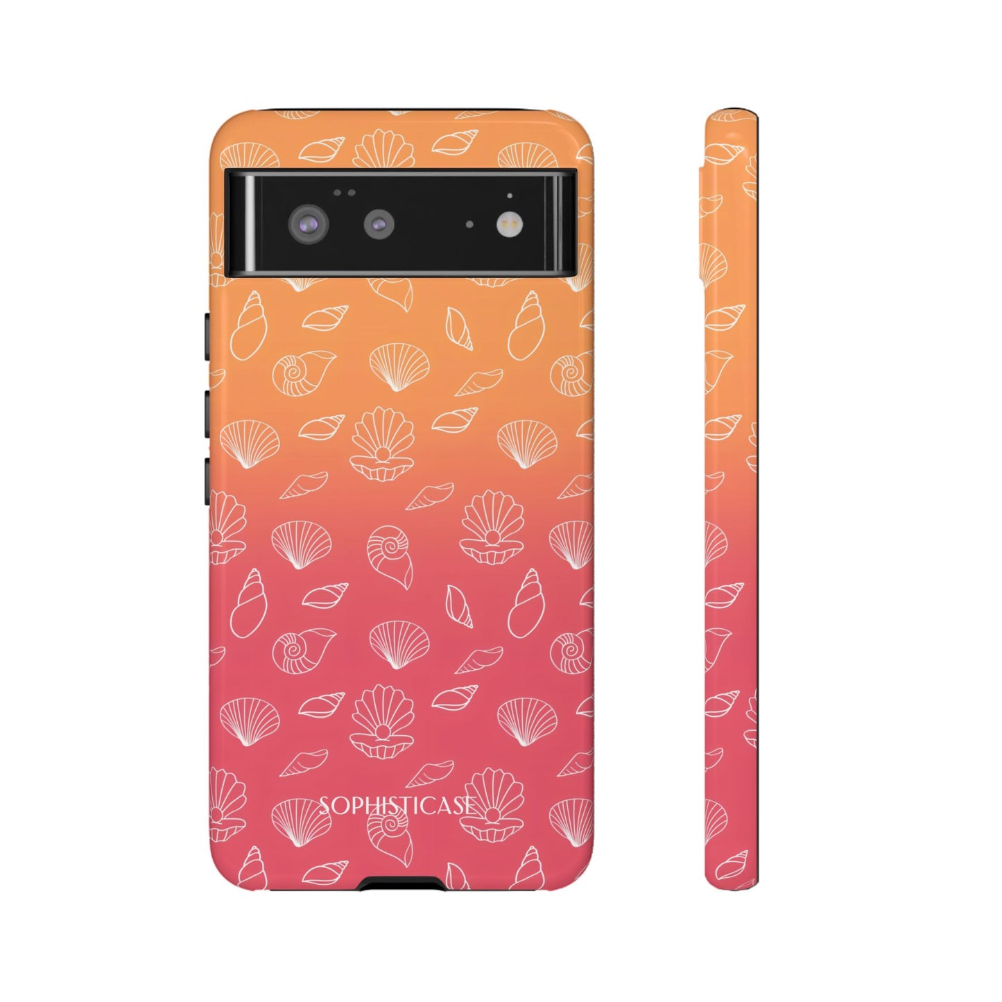 Seashell Society in Sunset Orange - iPhone Case, Samsung Galaxy Case, Google Pixel Case