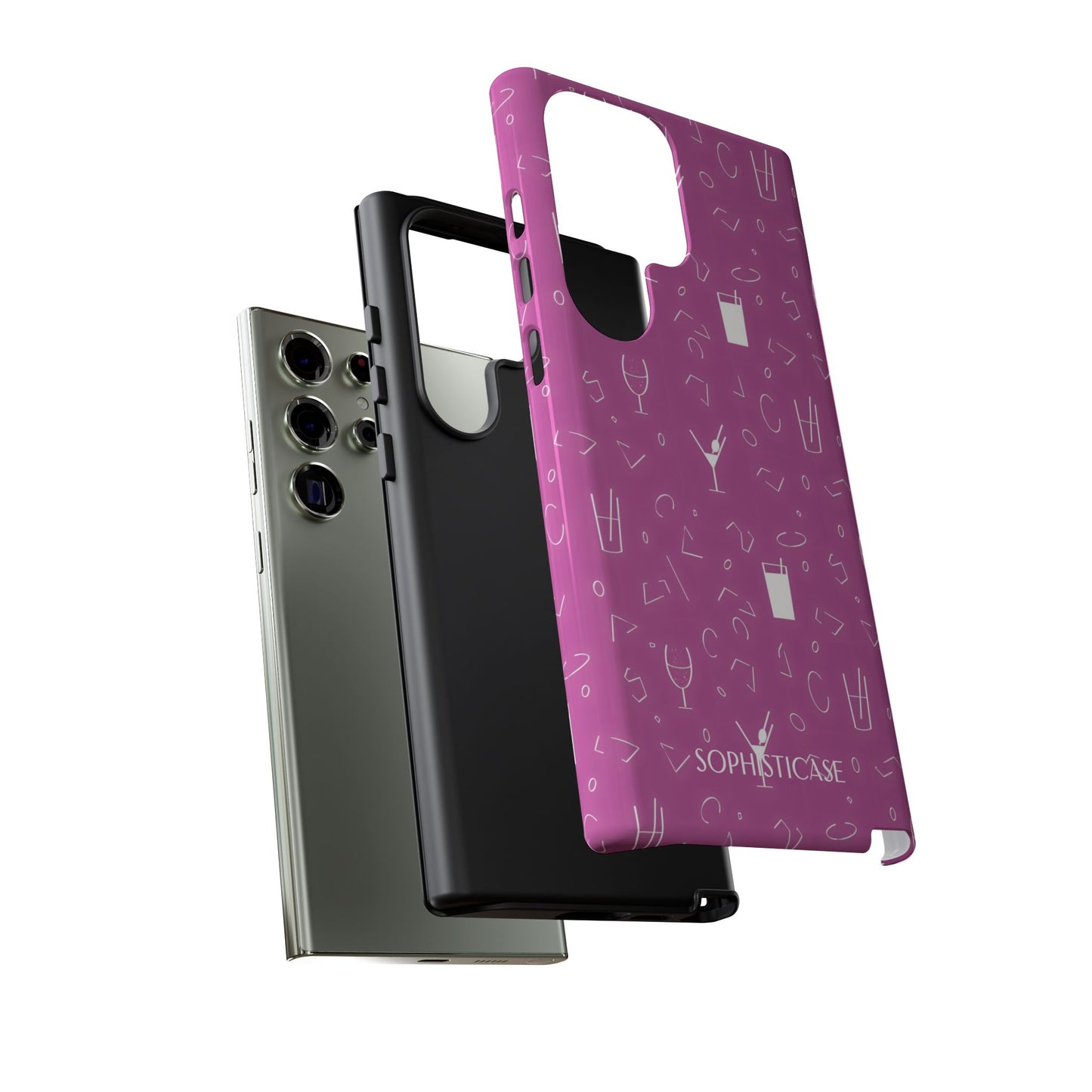 Cocktail Hour in Purple - Drop Proof Phone Case for Samsung Galaxy