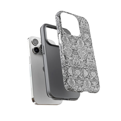 Luxe Lace in Black - Tough Phone Case