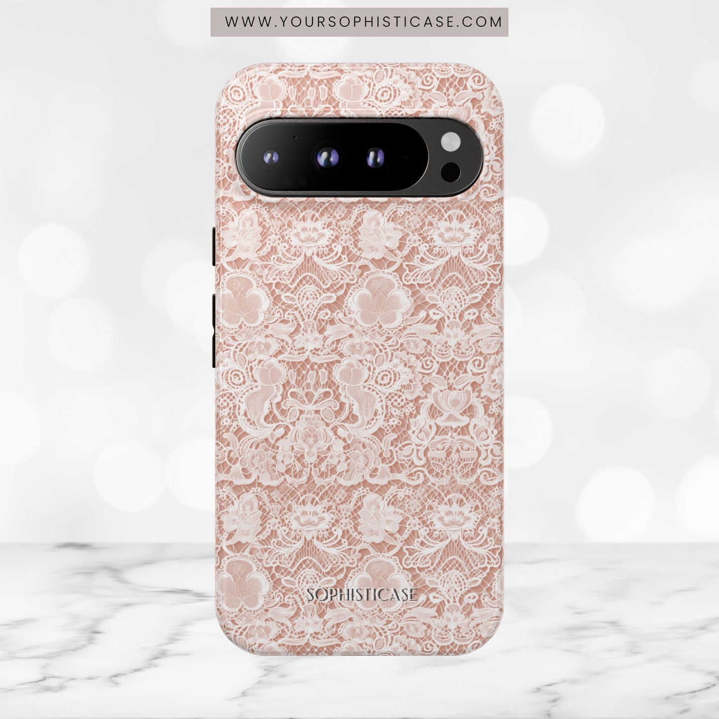 Luxe Lace in Brown - iPhone Case, Samsung Galaxy Case, Google Pixel Case