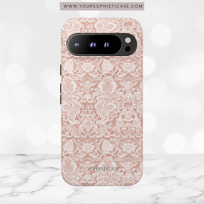 Luxe Lace in Brown - iPhone Case, Samsung Galaxy Case, Google Pixel Case