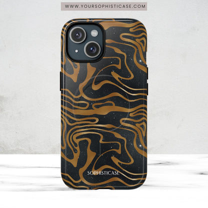 Cosmic Gold in Black - iPhone Magsafe Case