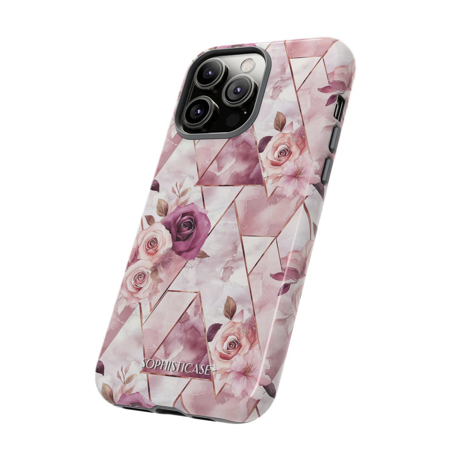 Royal Floral in Plum Chevron - Tough Phone Case