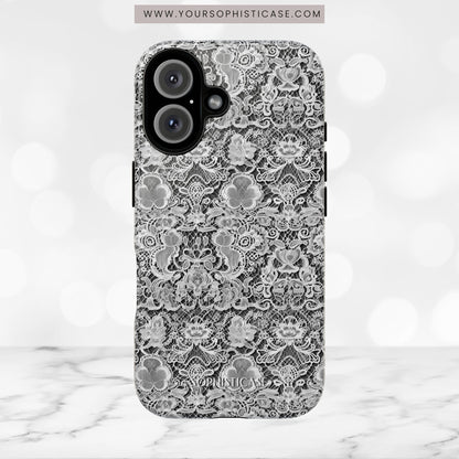 Luxe Lace in Black - Tough Phone Case