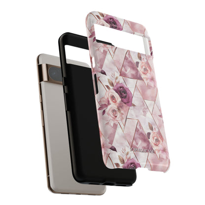 Royal Floral in Plum Chevron - Tough Phone Case