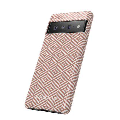 Illusions in Light Brown - Dual Layer Shockproof Phone Case for iPhone, Google Pixel and Samsung Galaxy