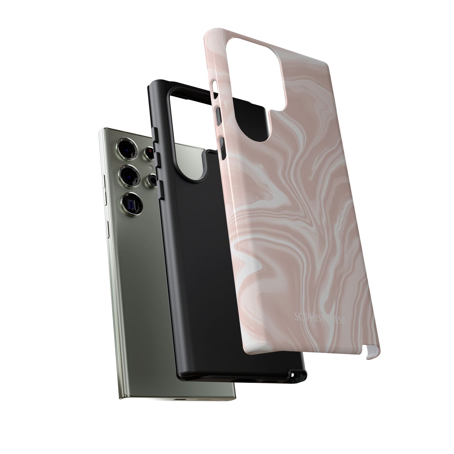 Liquid Dreams in Neutral Beige - Tough Phone Case
