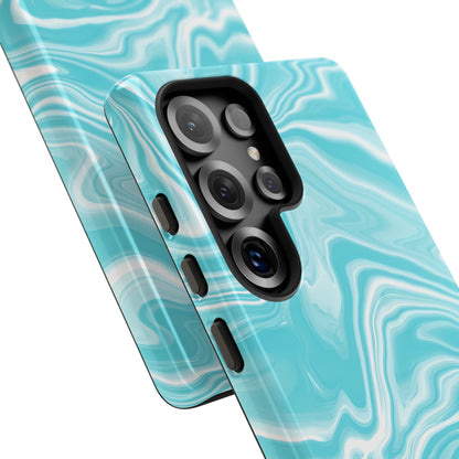 Liquid Dreams in Aqua - Tough Phone Case
