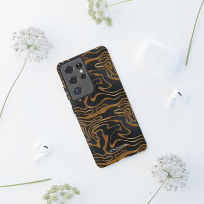 Cosmic Gold in Black - iPhone Case, Samsung Galaxy Case, Google Pixel Case
