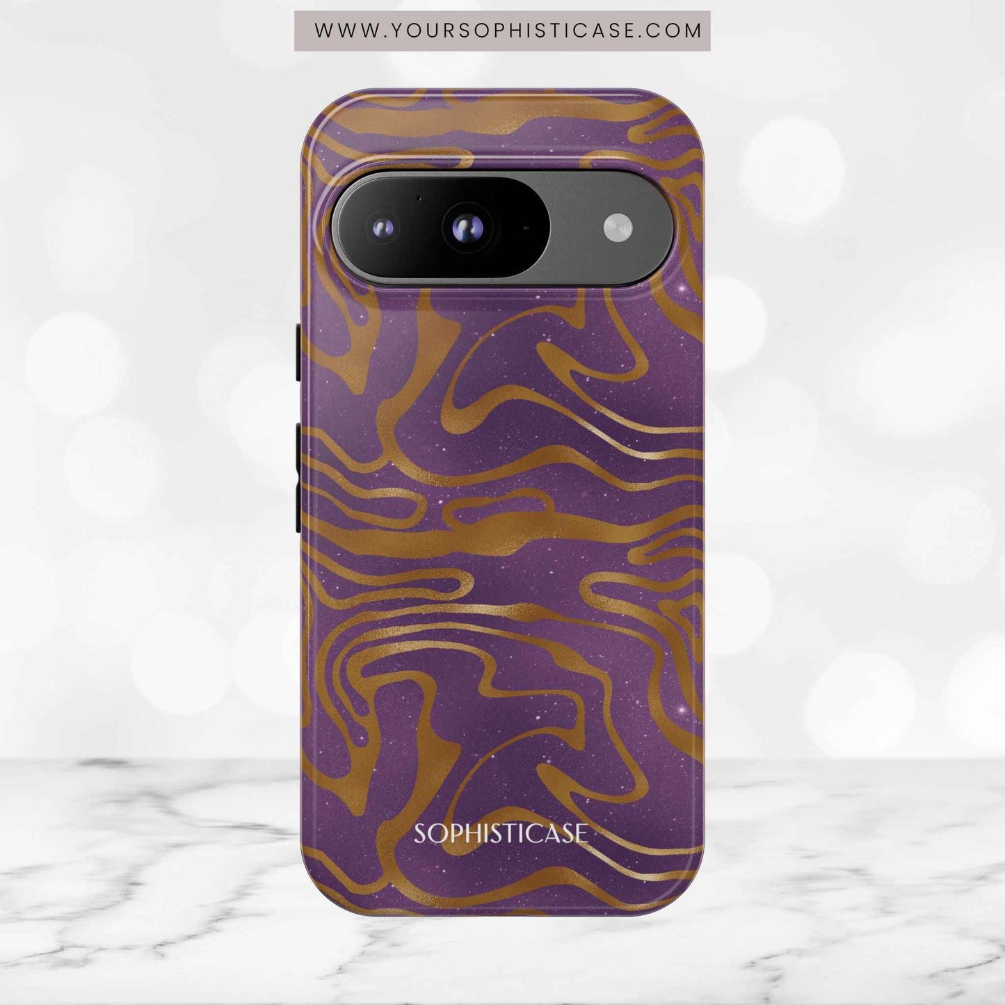 Cosmic Zebra in Purple - iPhone Case, Samsung Galaxy Case, Google Pixel Case