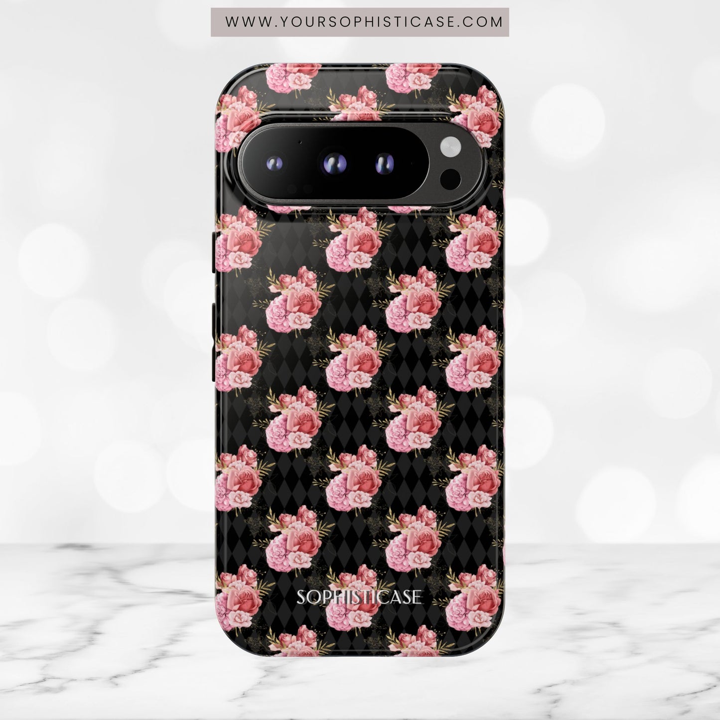 Rose Diamond Romance in Vivienne - Tough Phone Case