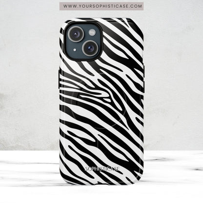 Dark Thoughts in Urban Zebra - iPhone Magsafe Case
