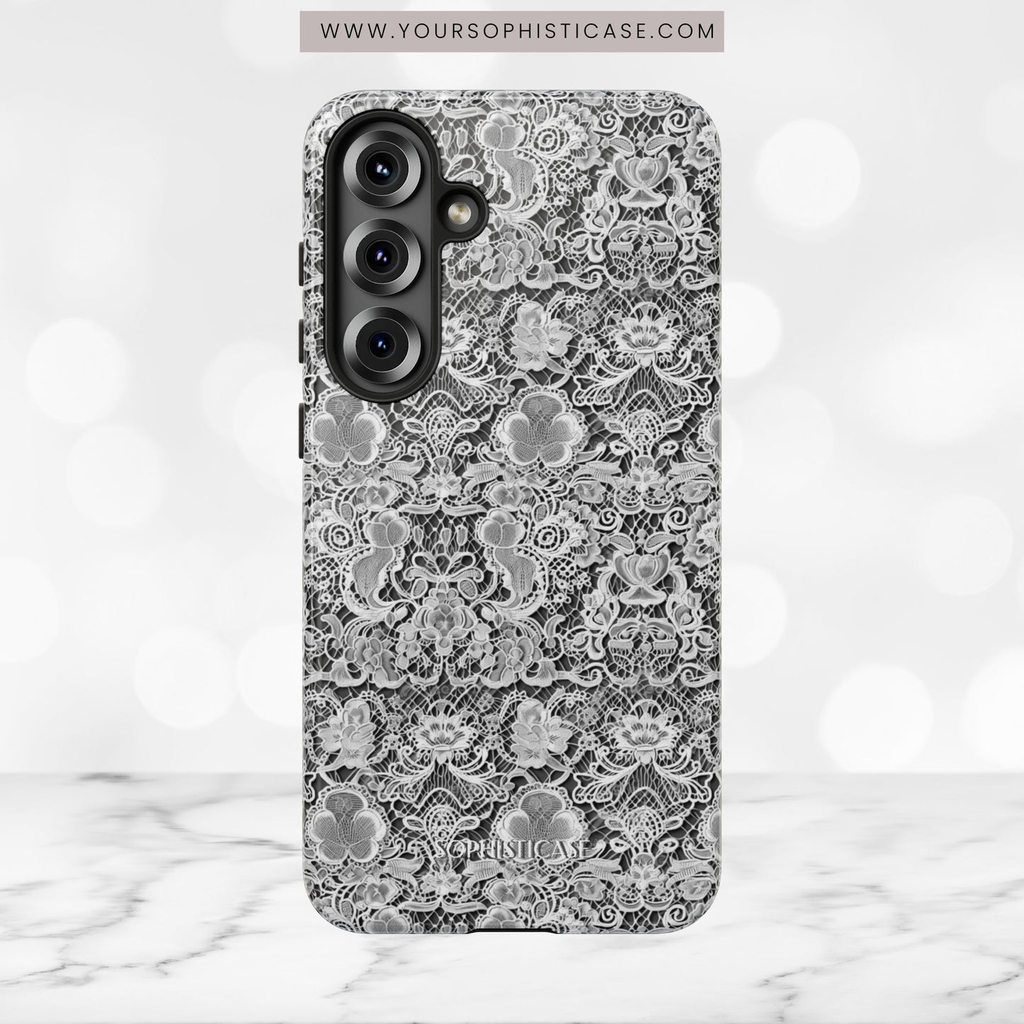 Luxe Lace in Black - iPhone Case, Samsung Galaxy Case, Google Pixel Case