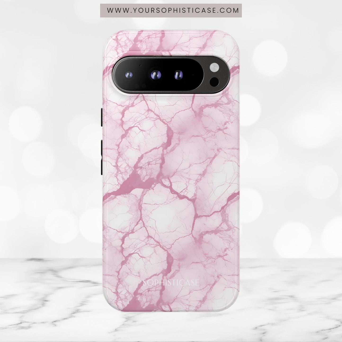 Marble Opulence in Pink - Tough Phone Case