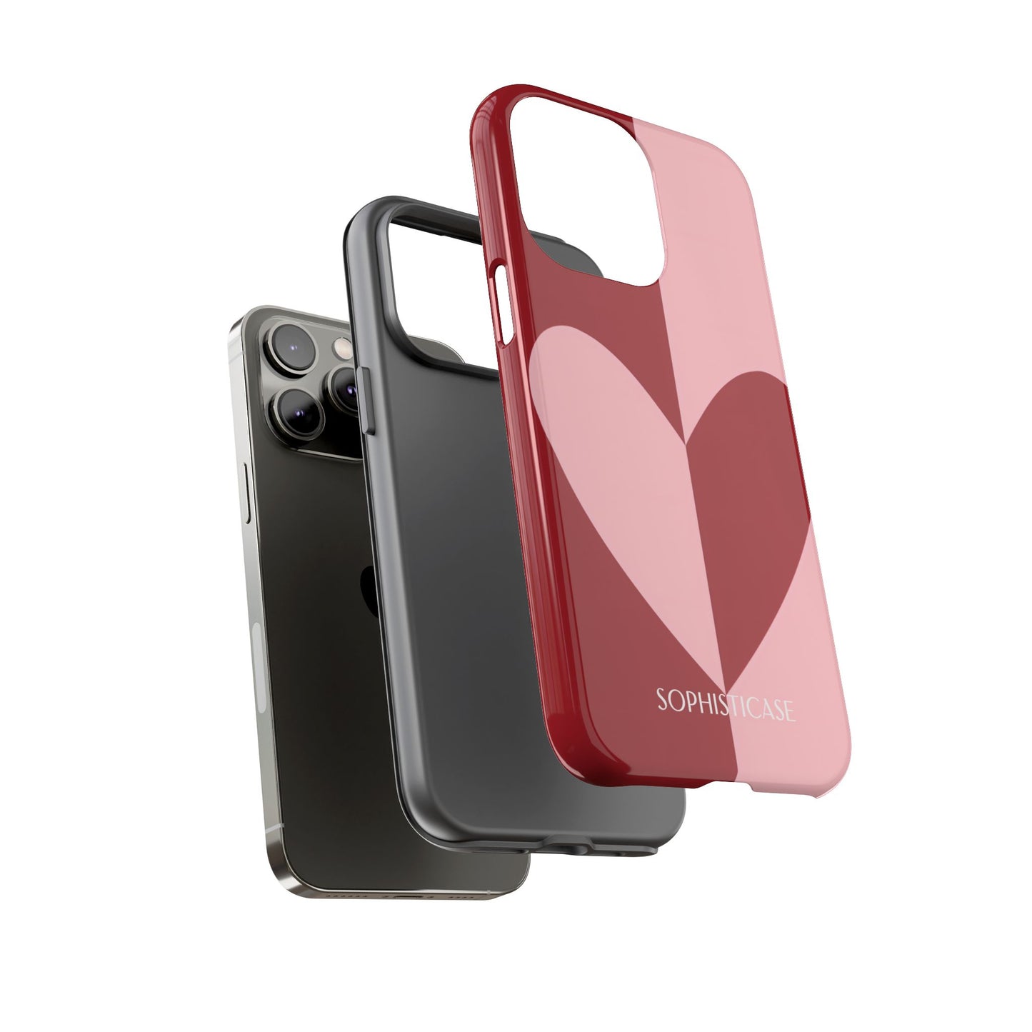 Be Mine in Red and Pink - Protective Phone Case for iPhone