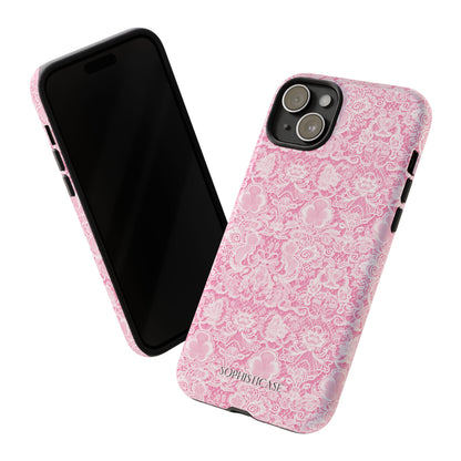 Luxe Lace in Pink - iPhone Case