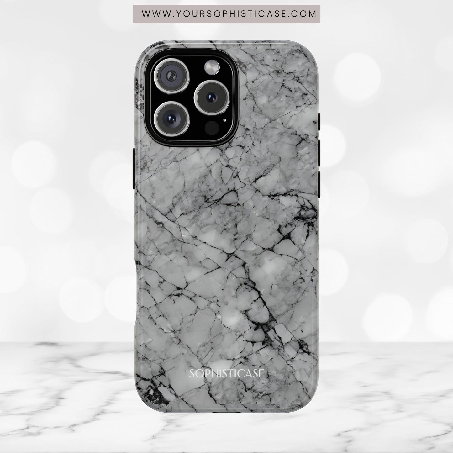 Marble Opulence in Grey - iPhone Case, Samsung Galaxy Case, Google Pixel Case