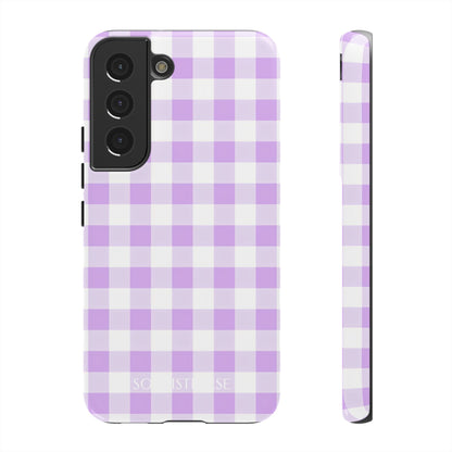 Gingham in Purple - Tough Phone Case for Samsung Galaxy