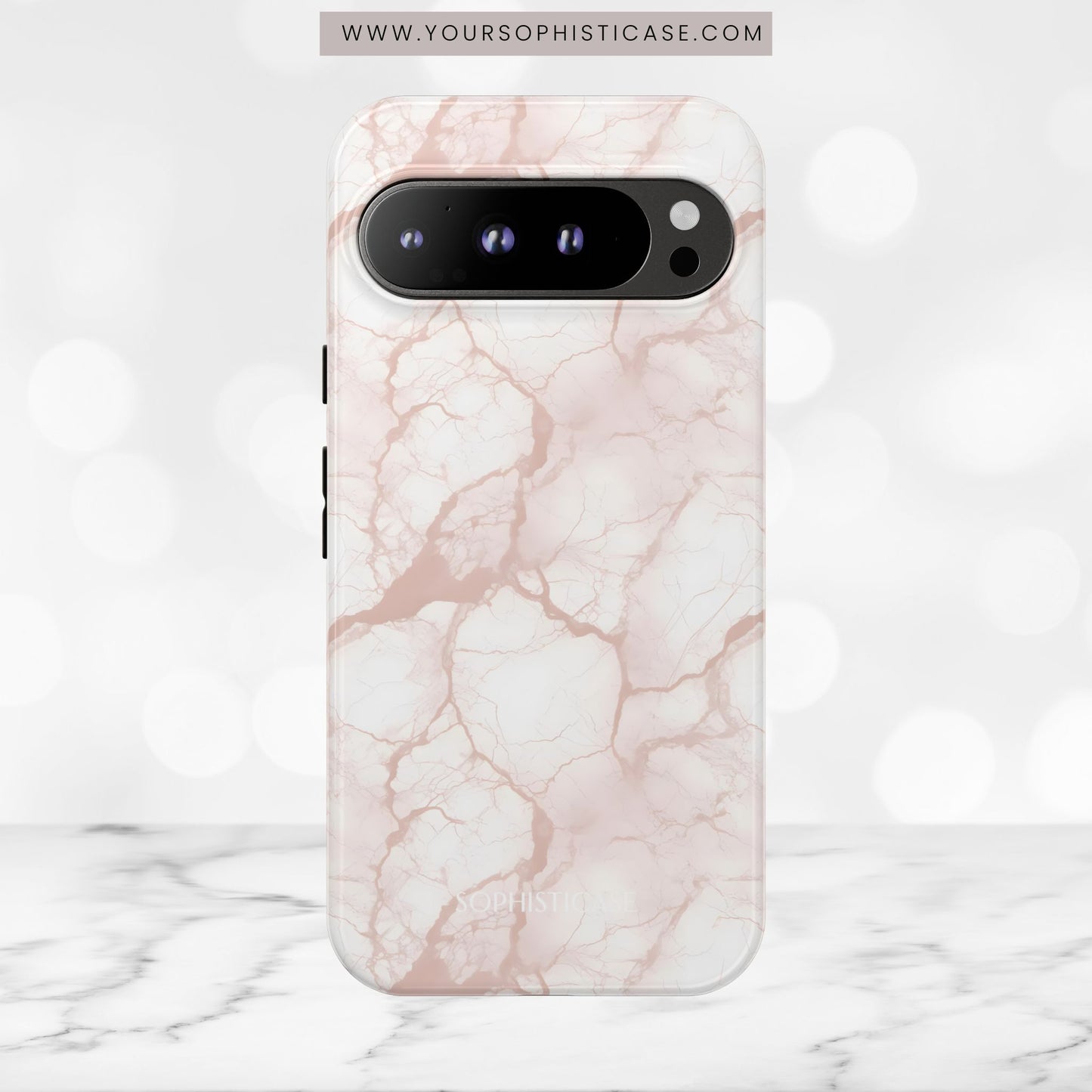 Marble Opulence in Neutral Beige - Tough Phone Case