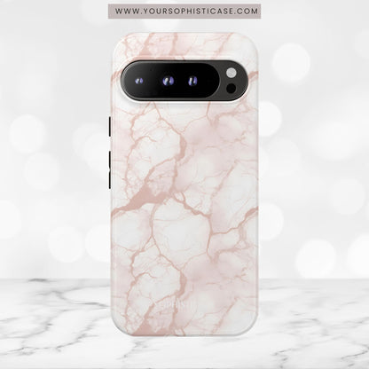 Marble Opulence in Neutral Beige - Tough Phone Case